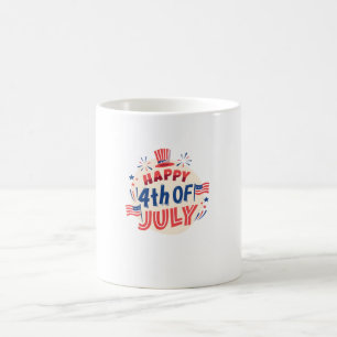 Patriotic 4th of July Coffee Mug - Stars and Strip
