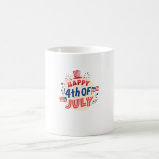 Patriotic 4th of July Coffee Mug - Stars and Strip