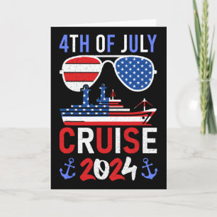 Patriotic 4th Of July Cruise Family Squad Matching Card