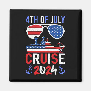 Patriotic 4th Of July Cruise Family Squad Matching Magnet