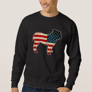 Patriotic 4th Of July English Bulldog Dog American Sweatshirt