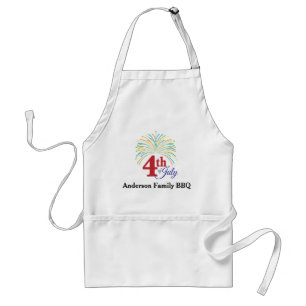 Patriotic 4th of July Family BBQ Standard Apron