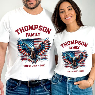 Patriotic 4th Of July Family Reunion American Flag T-Shirt