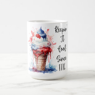 Patriotic 4th of July Ice Cream T-Shirt Coffee Mug