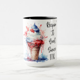 Patriotic 4th of July Ice Cream T-Shirt Mug