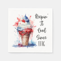 Patriotic 4th of July Ice Cream T-Shirt