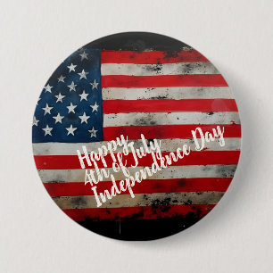 Patriotic 4th of July Independence Day Art 7.5 Cm Round Badge
