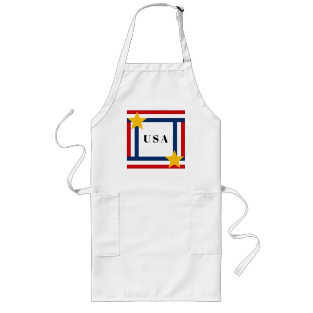 Patriotic 4th of July Long Apron (Front)