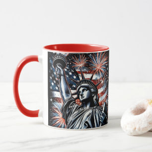 Patriotic 4th of July Mug USA Independence Day