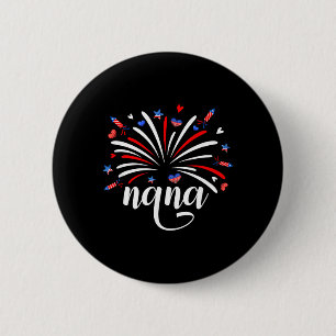Patriotic 4th Of July Nana Fireworks Little Fireer 6 Cm Round Badge