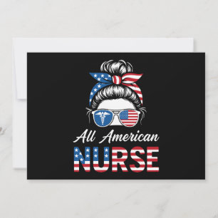Patriotic 4th of July Nurse Independence Day Pride Invitation