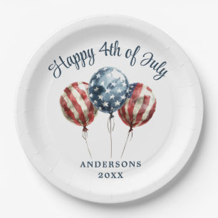 Patriotic 4th of July Party Paper Plate