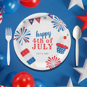 Patriotic 4th of July Party Paper Plate