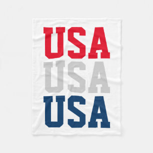 Patriotic 4th of July party USA fleece blankets