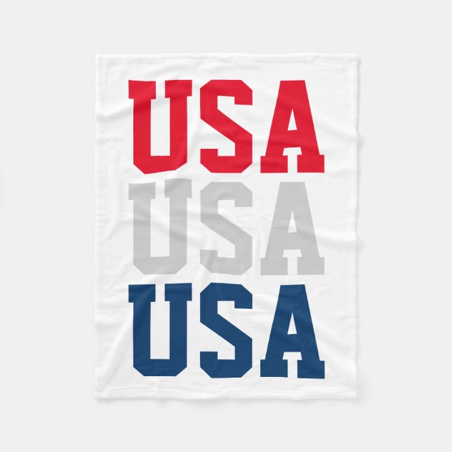 Patriotic 4th of July party USA fleece blankets (Front)