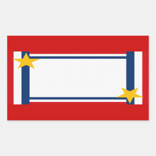 Patriotic 4th of July Rectangular Sticker