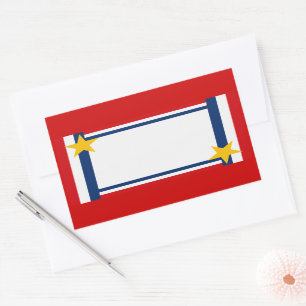 Patriotic 4th of July Rectangular Sticker