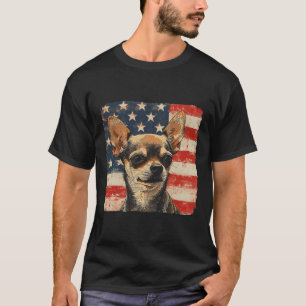 Patriotic 4th Of July Shirt Chihuahua Dog Men Wome
