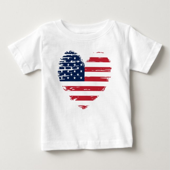 Patriotic 4th of July Star Baby T-shirt  (Front)