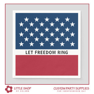 Patriotic 4th of July Stars and Stripes Napkin