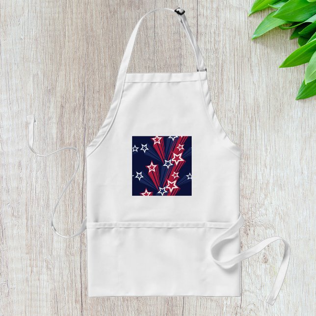 Patriotic 4th of July Stars Red White And Blue  Standard Apron (Creator Uploaded)