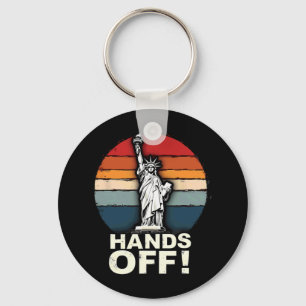 Patriotic 4th Of July Statue Of Liberty Resist Tru Key Ring