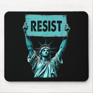 Patriotic 4th Of July Statue Of Liberty Resist Tru Mouse Pad