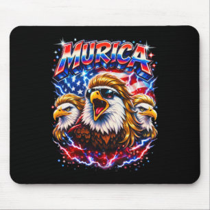 Patriotic 4th Of July Usa Ld Eagle Mullet American Mouse Pad