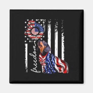 Patriotic 4th Of July Weiner Dachshund Dog Freedom Magnet