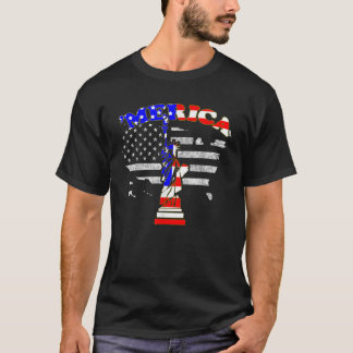 Patriotic 4th Of July Women Men Statue of Liberty T-Shirt