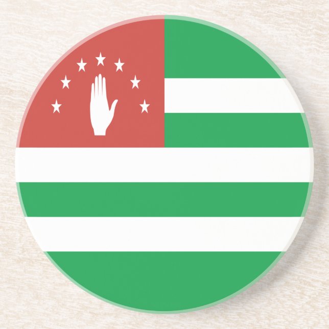 Patriotic Abkhazia Flag Coaster (Front)