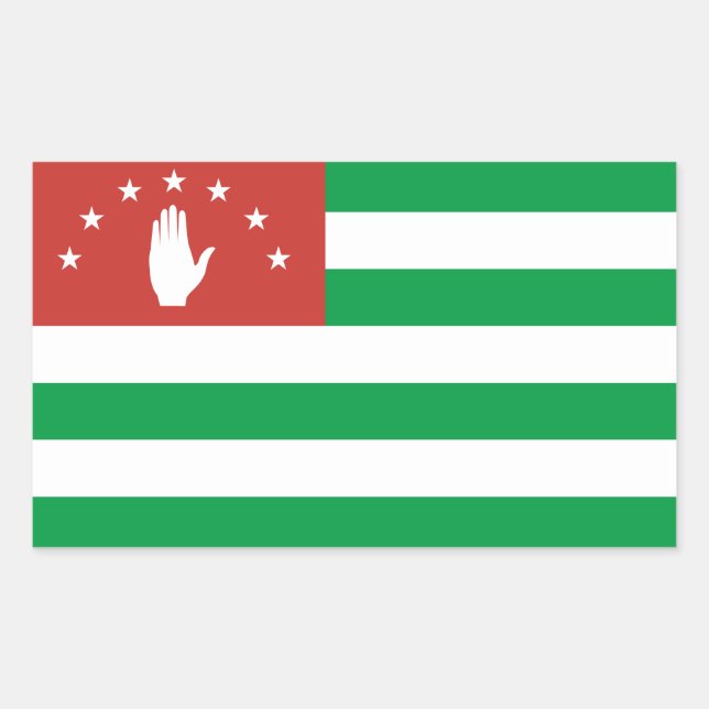 Patriotic Abkhazia Flag Rectangular Sticker (Front)