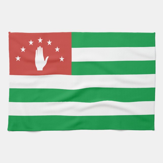 Patriotic Abkhazia Flag Tea Towel (Horizontal)