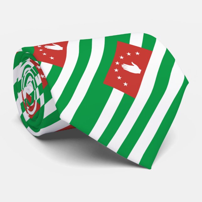 Patriotic Abkhazia Flag Tie (Rolled)