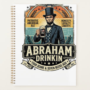 Patriotic Abraham Drinkin Retro Distressed Planner