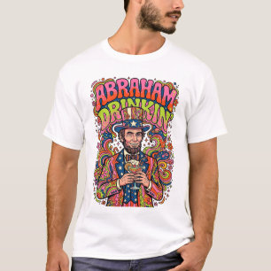 Patriotic Abraham Drinkin Retro T-Shirt