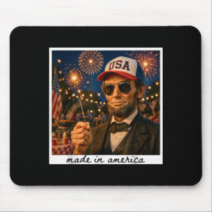 Patriotic Abraham Lincoln 4th Of July 250 Years Mouse Pad