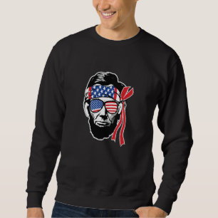PATRIOTIC ABRAHAM LINCOLN Patriotic Bold Iconic Co Sweatshirt
