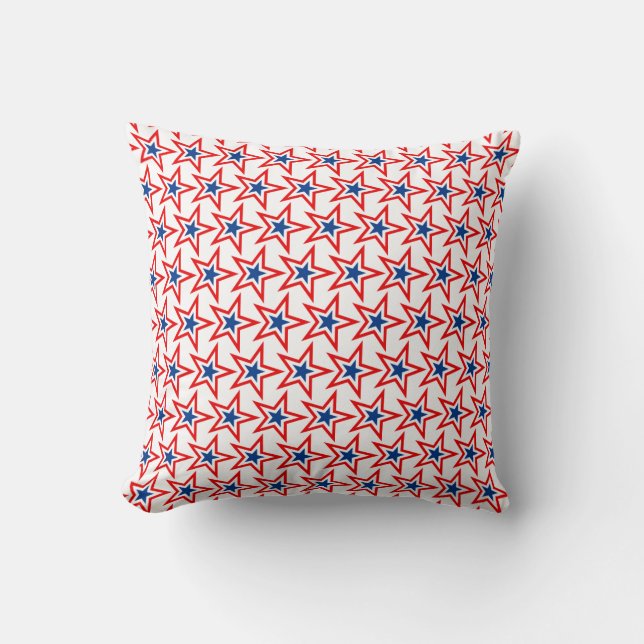 Patriotic Accent Throw Pillow  (Front)
