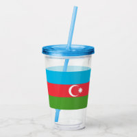 Patriotic Acrylic Tumbler with flag of Azerbaijan