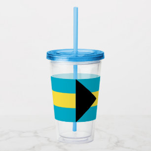 Patriotic Acrylic Tumbler with flag of Bahamas