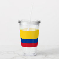 Patriotic Acrylic Tumbler with flag of Colombia