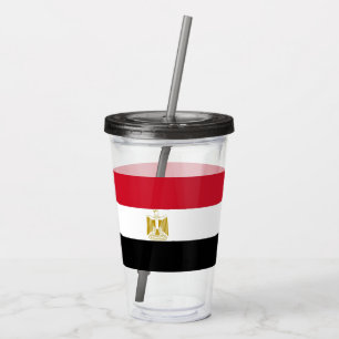 Patriotic Acrylic Tumbler with flag of Egypt