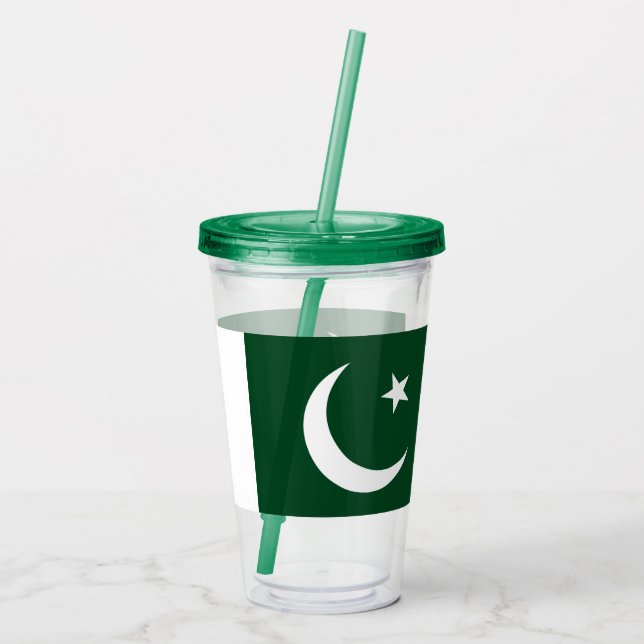 Patriotic Acrylic Tumbler with flag of Pakistan (Back)