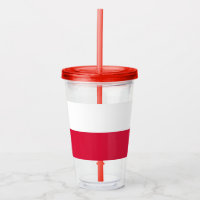 Patriotic Acrylic Tumbler with flag of Poland