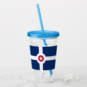 Patriotic Acrylic Tumbler with Indianapolis