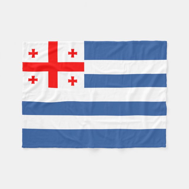 Patriotic Adjara Flag Fleece Blanket (Front (Horizontal))