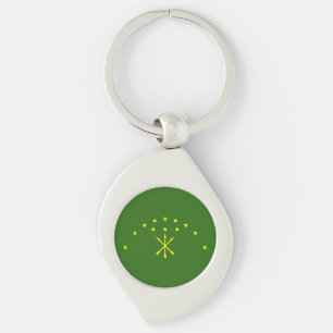 Patriotic Adygea Flag Key Ring