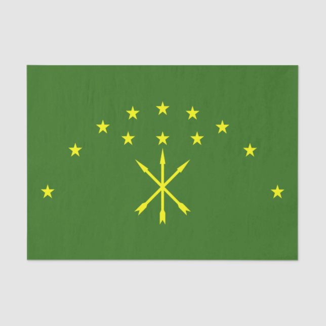 Patriotic Adygea Flag Tissue Paper (Front)