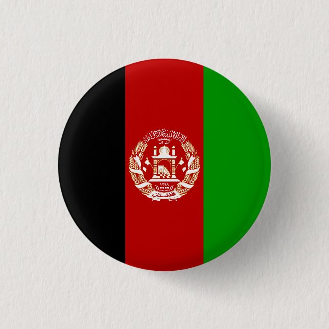Patriotic Afghanistan Flag 3 Cm Round Badge (Front)